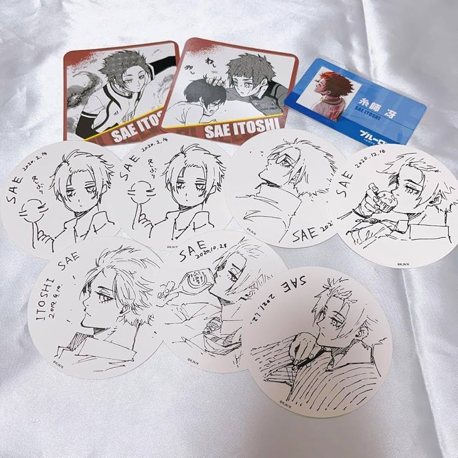 Amazon.co.jp: ブルーロック 糸師冴 原画展 コースター 名刺 10